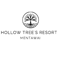 A logo of the hollow tree resort.