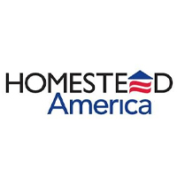A logo of the company homestead america.