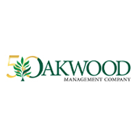 A logo of oakwood management company
