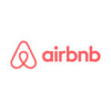 A red and white logo for airbnb.