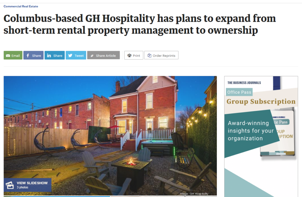 A picture of an article about the city 's rental property management.